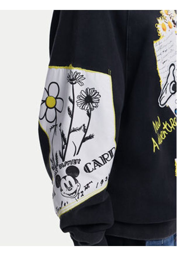 Desigual Bluza Minnie 25SWSK25 Czarny Regular Fit. Kolor: czarny. Materiał: bawełna