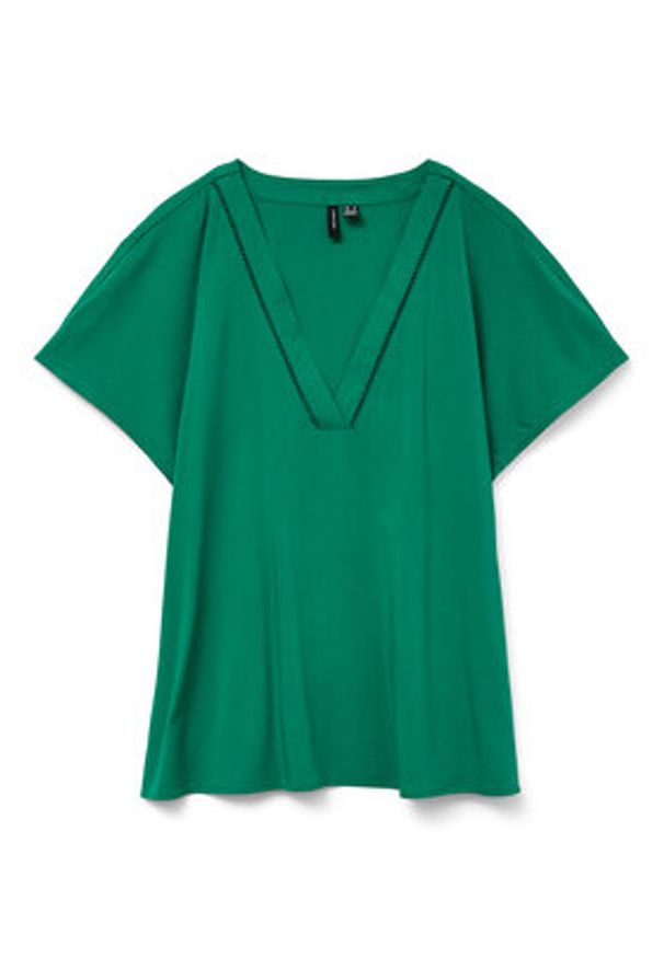 Vero Moda Bluzka Bella 10327551 Zielony Regular Fit. Kolor: zielony. Materiał: wiskoza
