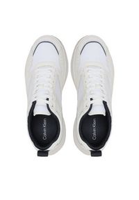Calvin Klein Sneakersy Low Top Lace Up Mix HM0HM01044 Biały. Kolor: biały. Materiał: skóra #5