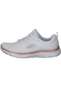 skechers - Obuwie Sportowe Damskie Skechers Mesh Lace-Up W Biały. Kolor: różowy, biały, wielokolorowy. Materiał: mesh, materiał. Szerokość cholewki: normalna. Sport: turystyka piesza #2