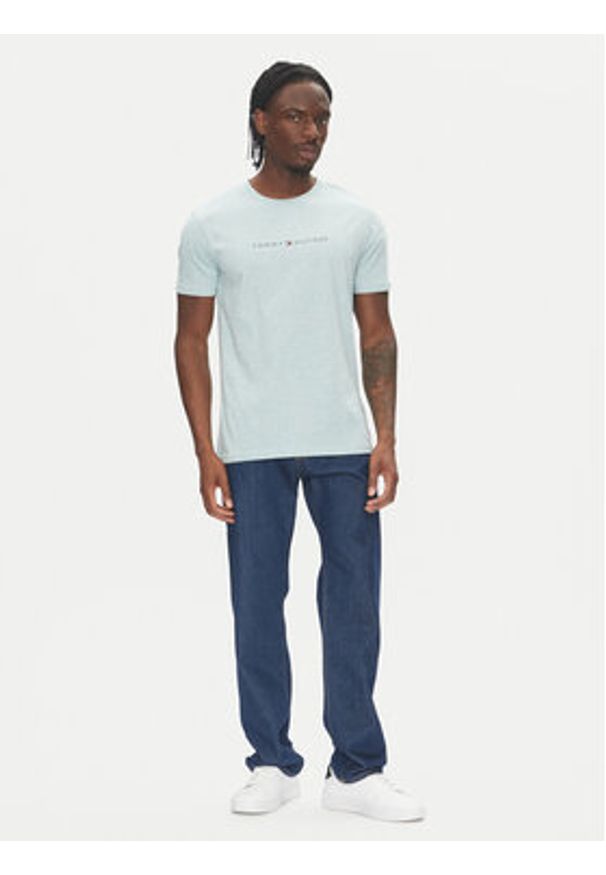 TOMMY HILFIGER - Tommy Hilfiger T-Shirt UM0UM03525 Zielony Regular Fit. Kolor: zielony. Materiał: bawełna
