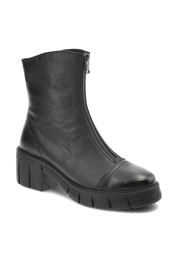 Czarne Botki Armodo Modne Buty Damskie Zapinane Na Zamek. Zapięcie: zamek. Kolor: czarny. Materiał: materiał. Wzór: kolorowy. Obcas: na obcasie. Styl: klasyczny, elegancki. Wysokość obcasa: średni
