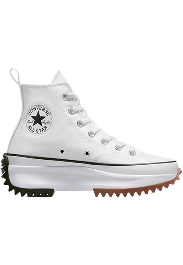 Trampki Converse cu platforma Run Star Hike, Kobiety. Kolor: biały. Materiał: materiał. Obcas: na platformie. Sport: bieganie, turystyka piesza