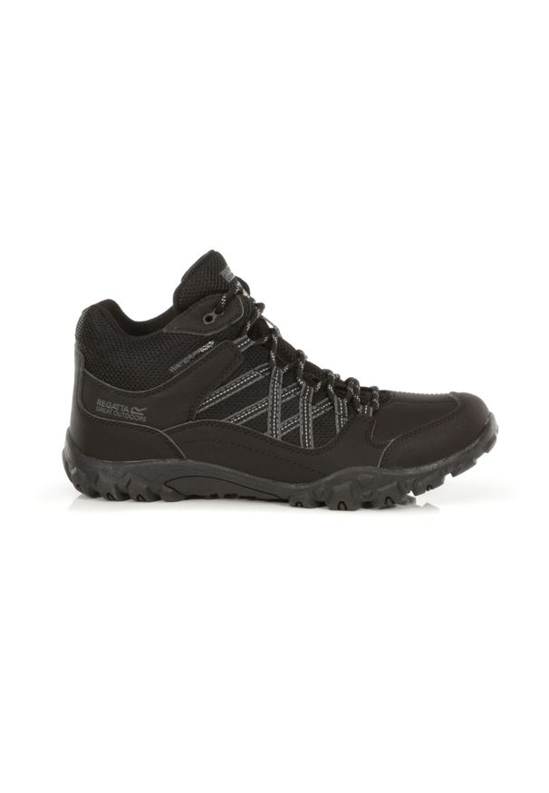 Buty trekkingowe męskie Edgepoint Mid Regatta. Kolor: czarny, niebieski. Materiał: poliester. Sport: turystyka piesza