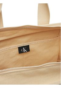 Calvin Klein Jeans Torebka Pocket Canvas Zip Weekender LV04G3093G Écru #3