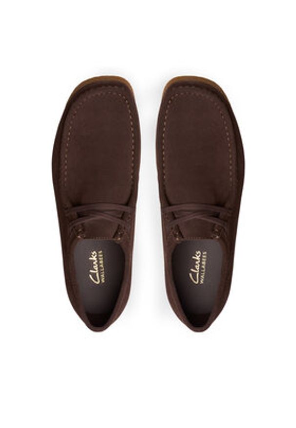 Clarks Półbuty Wallabee EVO 26178279 Brązowy. Kolor: brązowy. Materiał: skóra, zamsz
