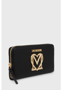 Love Moschino portfel damski kolor czarny. Kolor: czarny