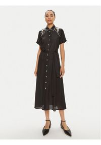 Pinko Sukienka koszulowa Encanto 103745 A1XM Czarny Regular Fit. Kolor: czarny. Materiał: bawełna. Typ sukienki: koszulowe #1