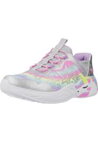skechers - Kapcie SKECHERS UNICORN DREAMS Srebrny. Okazja: na co dzień. Kolor: szary. Materiał: syntetyk, tkanina