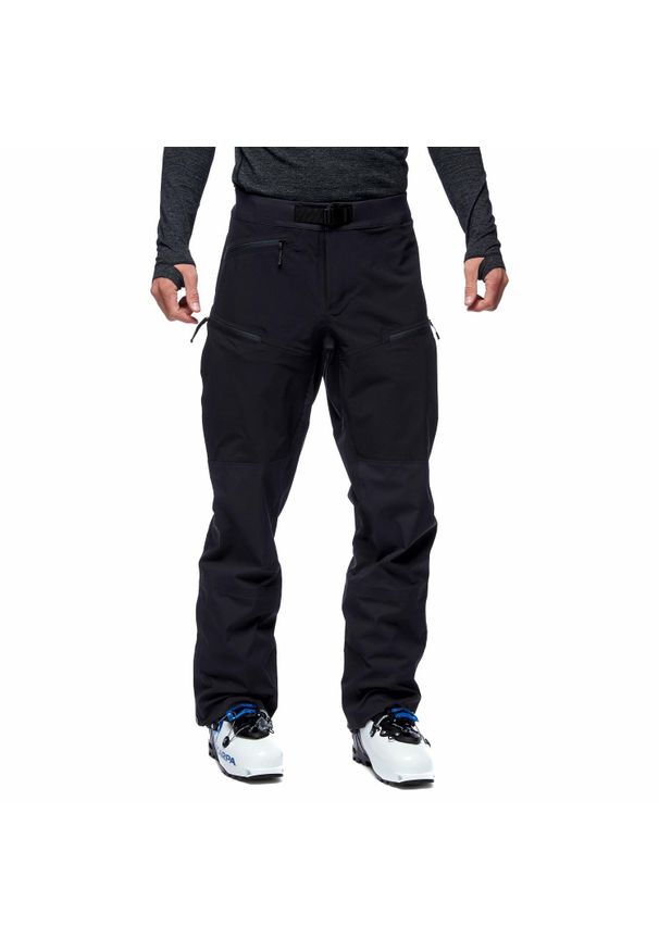 Spodnie narciarskie męskie Black Diamond Dawn Patrol Hybrid. Kolor: czarny. Sezon: zima. Sport: narciarstwo