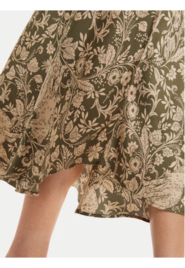 Pepe Jeans Spódnica midi Piety PL901162 Zielony Regular Fit. Kolor: zielony. Materiał: syntetyk