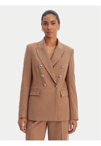 Morgan Marynarka 261-VFALI.F Brązowy Slim Fit. Kolor: brązowy. Materiał: wiskoza #1