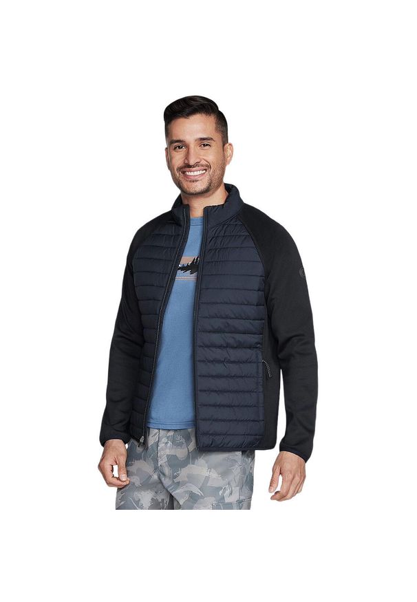 skechers - Kurtka Męska Skechers GOshield Hybrid Jacket 2.0. Kolor: czarny. Materiał: puch, poliester, materiał. Sport: turystyka piesza