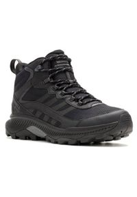 Buty trekkingowe męskie Merrell Speed Strike 2 Mid Gtx. Wysokość cholewki: za kostkę. Kolor: czarny. Materiał: materiał, syntetyk. Szerokość cholewki: normalna