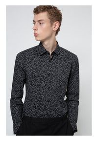 Hugo Koszula Kenno 50438016 Czarny Slim Fit. Kolor: czarny. Materiał: bawełna #4