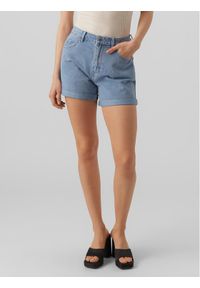 Vero Moda Szorty jeansowe Zuri 10279493 Niebieski Regular Fit. Kolor: niebieski. Materiał: jeans, bawełna #1