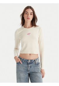 Hugo - HUGO T-Shirt Duspark 50550132 Beżowy Slim Fit. Kolor: beżowy. Materiał: bawełna