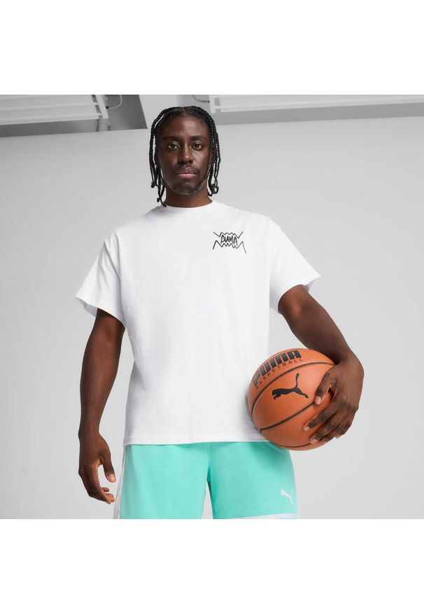 Puma - Koszulka koszykarska męska PUMA Jaws Core Tee II. Kolor: biały. Sport: koszykówka