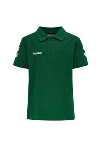 Koszulka tenisowa polo dla dzieci Hummel Go Kids Cotton Polo. Typ kołnierza: polo. Kolor: biały, zielony, wielokolorowy. Materiał: materiał. Sezon: lato. Sport: tenis #1