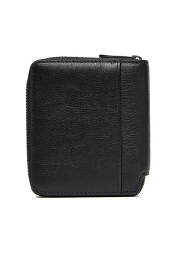 Calvin Klein Portfel Ck Zip Billfold LV04D1077G Czarny. Kolor: czarny. Materiał: skóra