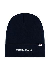 Tommy Jeans Czapka Linear Logo AW0AW15843 Granatowy. Kolor: niebieski. Materiał: bawełna