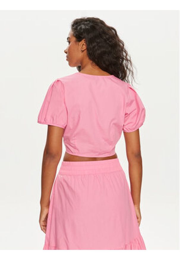Vero Moda Bluzka Charlotte 10303653 Różowy Regular Fit. Kolor: różowy. Materiał: bawełna