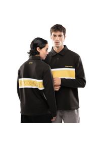 SIROKO - Męska koszulka polo z długim rękawem Rayo Club Lifestyle Siroko RC Dribble Bl. Typ kołnierza: polo. Kolor: czarny. Materiał: materiał. Długość rękawa: długi rękaw. Długość: długie. Wzór: haft. Styl: klasyczny #1