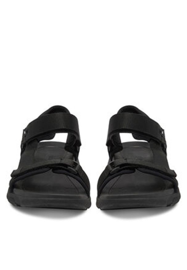 Rieker Sandały 20850-00 Czarny. Kolor: czarny. Materiał: materiał