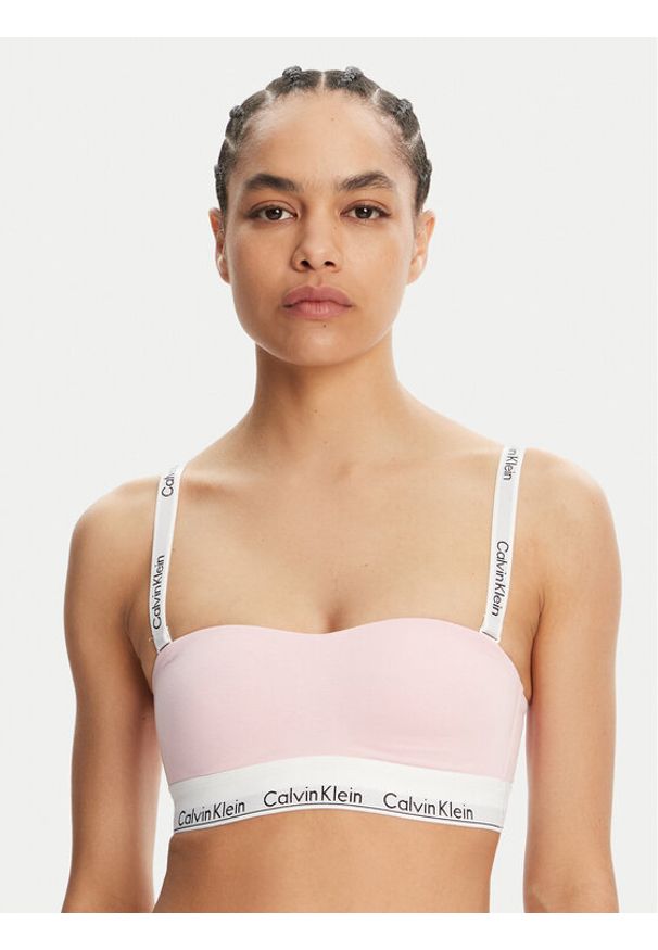 Calvin Klein Underwear Biustonosz top 000QF7628E Różowy. Kolor: różowy. Materiał: bawełna