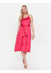 Fracomina Sukienka codzienna FS23SD2002W41301 Różowy Regular Fit. Okazja: na co dzień. Kolor: różowy. Materiał: wiskoza. Typ sukienki: proste. Styl: casual #2