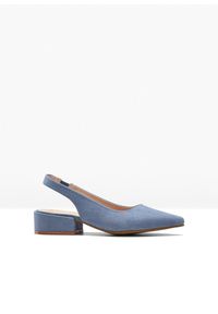 bonprix - Czółenka z odkrytą piętą. Kolor: niebieski #1