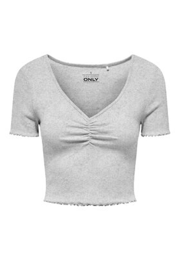 only - ONLY T-Shirt Betty 15311919 Szary Regular Fit. Kolor: szary. Materiał: bawełna