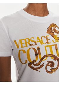 Versace Jeans Couture T-Shirt 76HAHG00 Biały Slim Fit. Kolor: biały. Materiał: bawełna #5