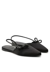 Max Mara Sandały Crystalsling 2424526431600 Czarny. Kolor: czarny. Materiał: materiał #4