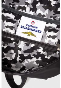 Aeronautica Militare plecak męski kolor szary duży gładki. Kolor: szary. Wzór: gładki #2