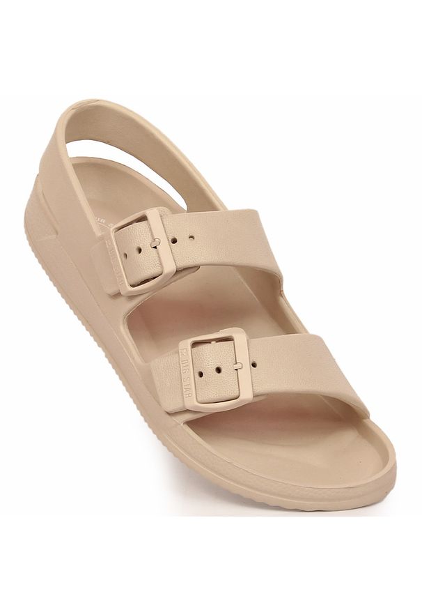 Big-Star - Sandały damskie sportowe piankowe beżowe Big Star LL274746. Okazja: na co dzień, na plażę. Kolor: beżowy. Materiał: tworzywo sztuczne. Styl: sportowy