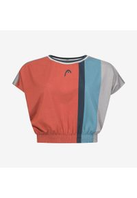 Head - Koszulka z krótkim rękawem damska PADEL Crop Top. Kolor: pomarańczowy. Długość rękawa: krótki rękaw. Długość: krótkie