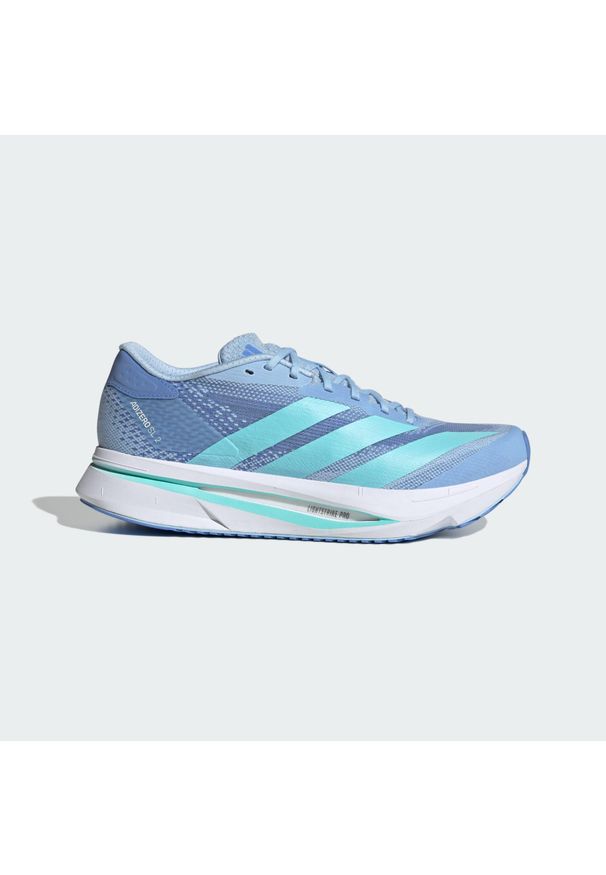 Adidas - Buty Adizero SL2. Okazja: na co dzień. Kolor: niebieski. Materiał: tkanina. Sport: fitness, bieganie
