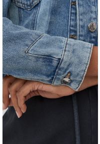Morgan kurtka jeansowa damska przejściowa oversize. Kolor: niebieski. Materiał: jeans