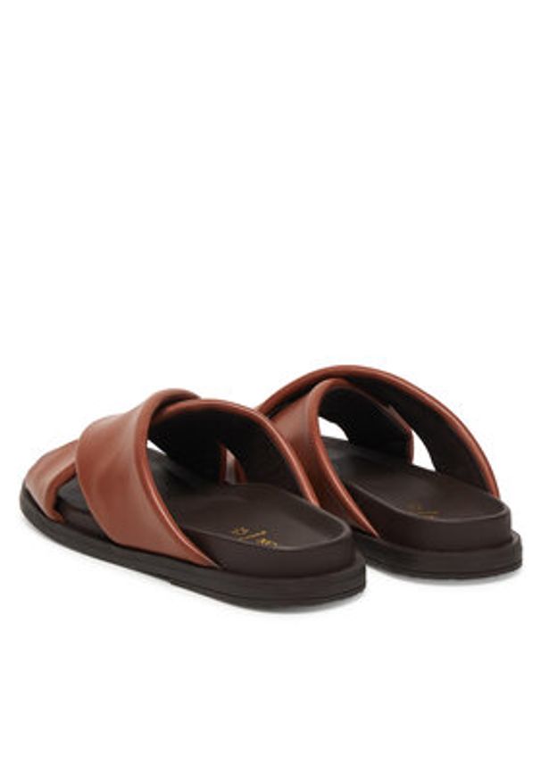 Geox Klapki D Adelash D55YWB 000TU C6014 Brązowy. Kolor: brązowy. Materiał: skóra