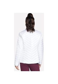skechers - Kurtka Skechers Goshield Shine Jacket, Kobiety. Kolor: biały. Materiał: puch, poliester, materiał. Sport: turystyka piesza