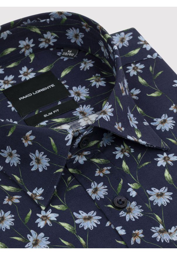 Pako Lorente - PAKO LORENTE - Bawełniana koszula w kwiaty. Materiał: bawełna. Długość rękawa: długi rękaw. Długość: długie. Wzór: kwiaty. Sezon: jesień