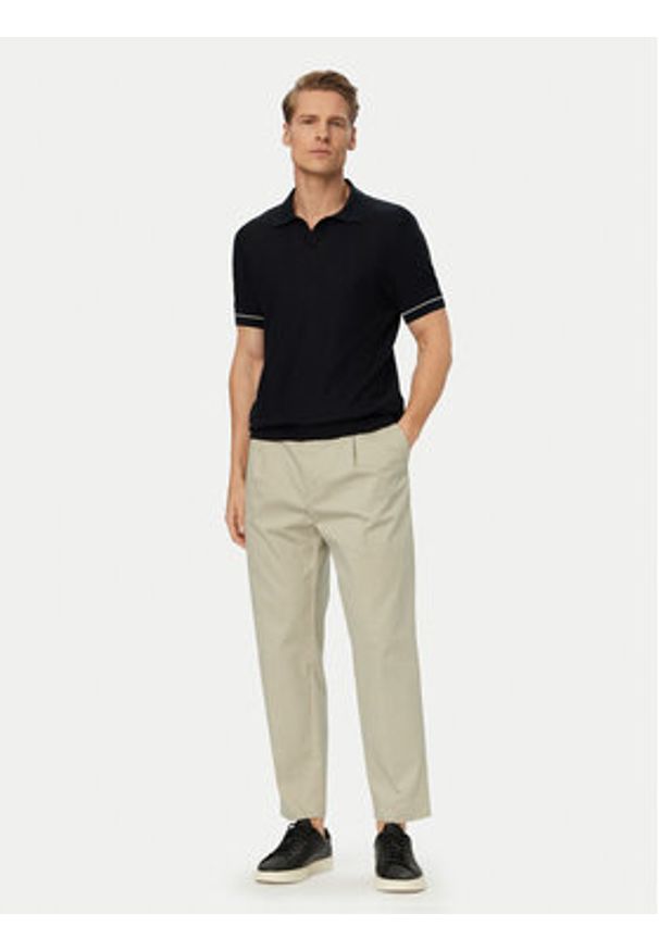BOSS Polo H-Narciso 50560483 Granatowy Regular Fit. Typ kołnierza: polo. Kolor: niebieski. Materiał: bawełna