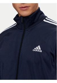 Adidas - adidas Dres Basic 3-Stripes HZ2220 Granatowy Regular Fit. Kolor: niebieski. Materiał: syntetyk #7
