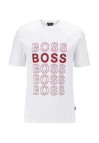 BOSS - Boss T-Shirt Tiburt 204 50442115 Biały Regular Fit. Kolor: biały. Materiał: bawełna