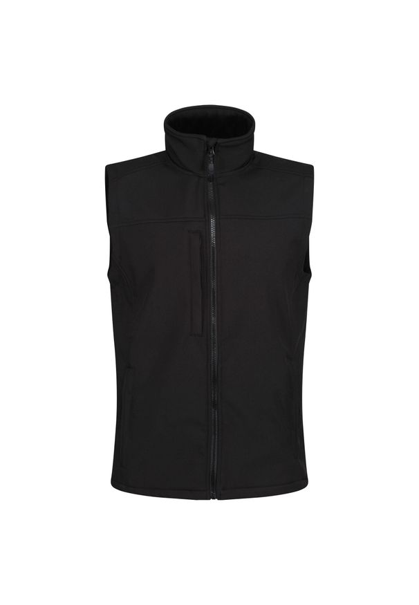 Regatta - Męska Kamizelka Softshell Flux. Kolor: czarny. Materiał: softshell. Sport: turystyka piesza