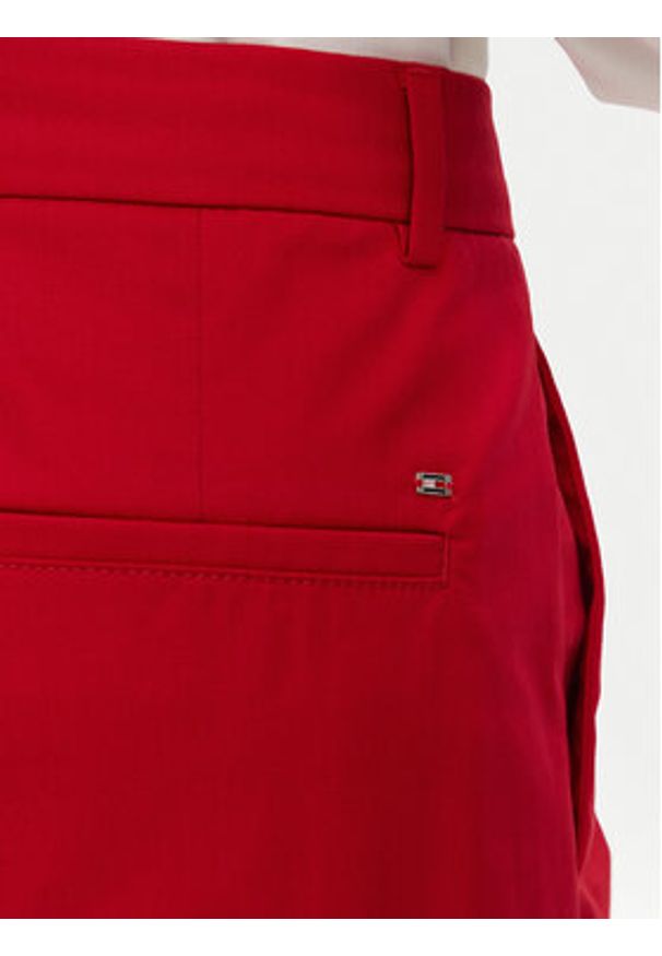 TOMMY HILFIGER - Tommy Hilfiger Chinosy WW0WW40504 Czerwony Straight Fit. Kolor: czerwony. Materiał: bawełna