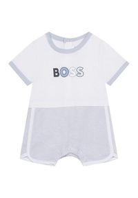 BOSS - Boss Romper J94340 Niebieski Regular Fit. Kolor: niebieski. Materiał: bawełna