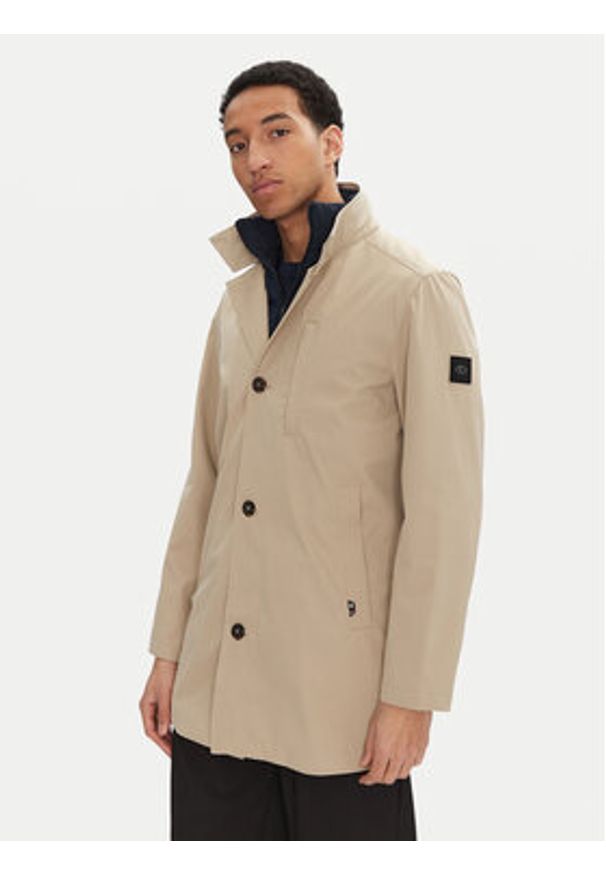 Tom Tailor Płaszcz przejściowy 1045060 Beżowy Regular Fit. Kolor: beżowy. Materiał: syntetyk