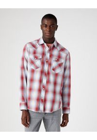 Wrangler - WRANGLER LS WESTERN SHIRT MĘSKA KOSZULA W KRATĘ DŁUGI RĘKAW FLAME RED W5A0BJR06. Długość rękawa: długi rękaw. Długość: długie